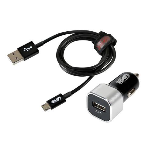Φορτιστής FAST CHARGER micro USB, 2400 mA, 12 / 24V με καλώδιο μεταφοράς δεδομένων / συγχρονισμού