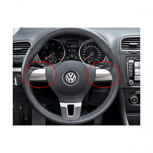 Διακοσμητικά κουμπωτά καπάκια τιμονιού Χρωμίου για VW GOLF 6 τεμ. 2