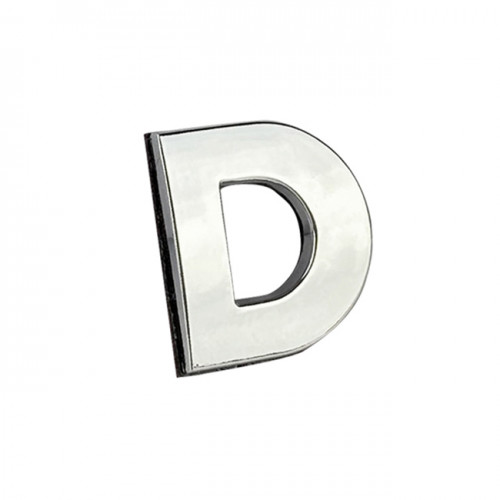 Αυτοκόλλητο Γράμμα Χρωμίου 3D D 2.7x2.5cm 1Τμχ