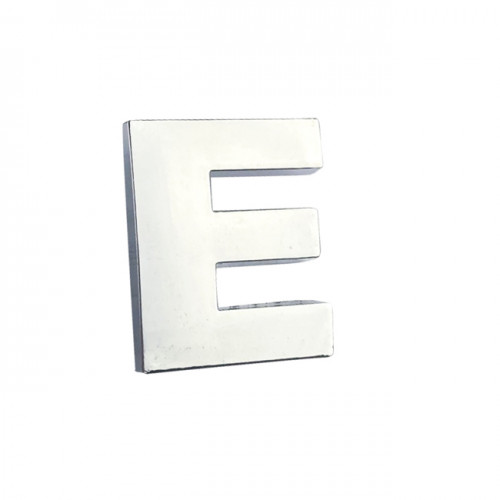Αυτοκόλλητο Γράμμα Χρωμίου 3D E 2.7x2.5cm 1Τμχ