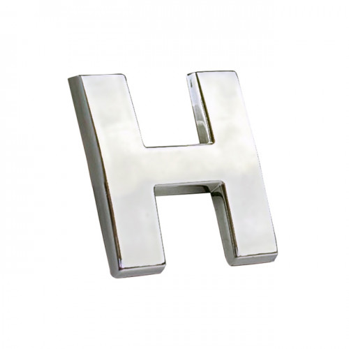 Αυτοκόλλητο Γράμμα Χρωμίου 3D H 2.7x2.5cm 1Τμχ