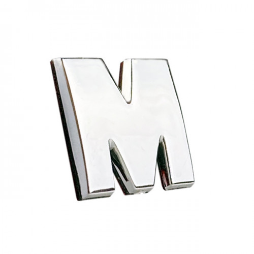 Αυτοκόλλητο Γράμμα Χρωμίου 3D M 2.7x2.5cm 1Τμχ