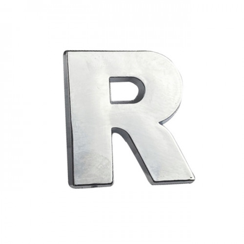 Αυτοκόλλητο Γράμμα Χρωμίου 3D R 2.7x2.5cm 1Τμχ