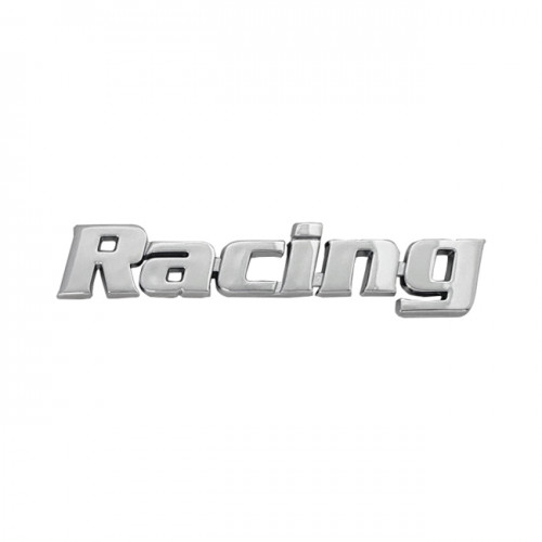 Αυτοκόλλητο Σήμα Χρωμίου 3D Racing 10.2x2cm 1Τμχ