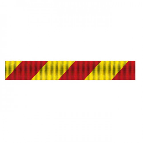 Πινακίδα Αυτοκόλλητη Ζέβρα Κόκκινη - Κίτρινη 70x12cm 1Τμχ