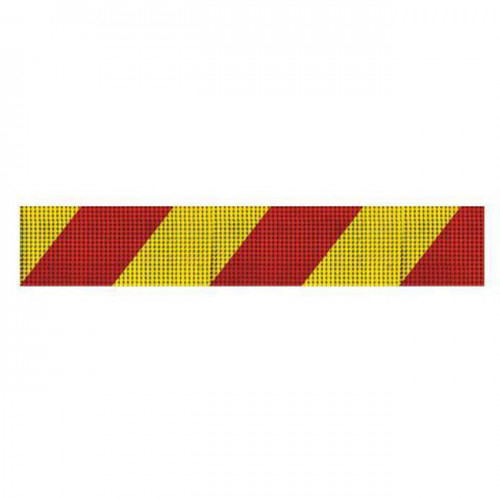 Πινακίδα Λαμαρίνα Ζέβρα Κόκκινη - Κίτρινη 70x12cm 1Τμχ