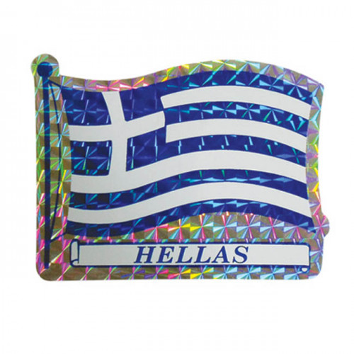 Αυτοκόλλητη Ελληνική Σημαία Φορτηγού Hellas Πρίσμα 30x21cm 1Τμχ