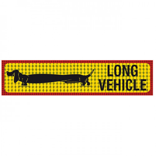 Πινακίδα Αυτοκόλλητη Φορτηγό Long Vehicle  48.5*10cm 1Τμχ