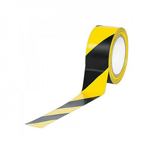 Αυτοκόλλητη Ταινία Σήμανσης Κινδύνου Βινύλιο Κίτρινο-Μαύρο 50mmx33m 1Τμχ