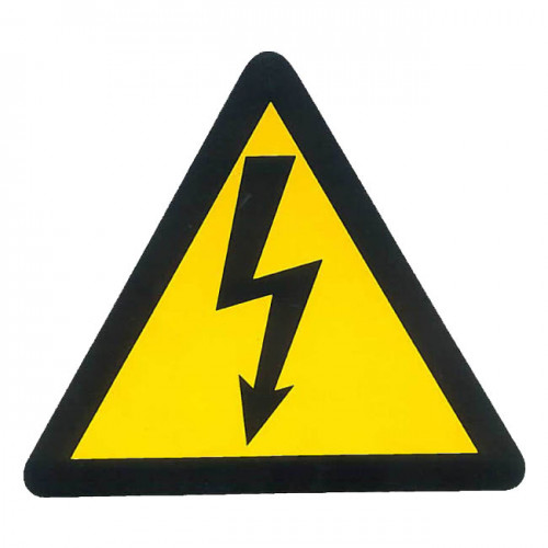 Αυτοκόλλητο Σήμα Προσοχή Κίνδυνος Ηλεκτροπληξίας 20x20cm 1Τμχ