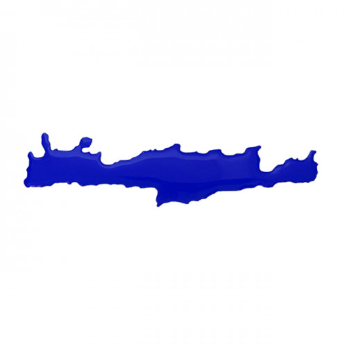 Αυτοκόλλητος Χάρτης Κρήτη Σμάλτο Μπλε 10x2cm 1Τμχ