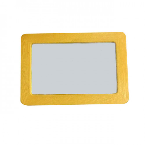 Καθρέπτης Εσωτερικός Σε Κίτρινο Χρώμα Με Κλιπ, Velcro Και Λάστιχο Για Σκίαστρο 16Χ11εκ