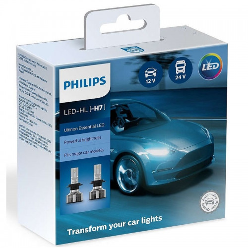 Λάμπες Philips H7 Ultinon Essential Led 12V 24V 20W 6500K 2τμχ