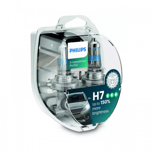Λάμπες Philips H7 X-treme Vision Pro150 12V 55W Έως 150% Περισσότερο Φως