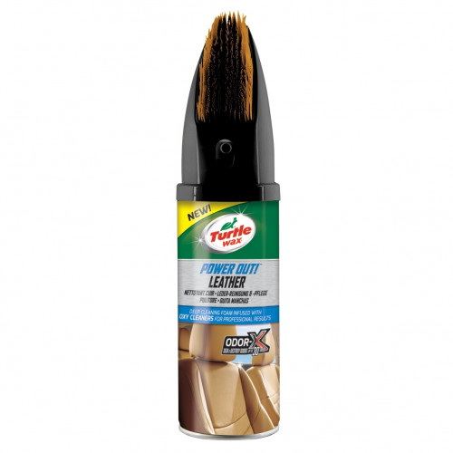 Καθαριστικός αφρός & μαλακτικό δέρματος POWER OUT Leather Cleaner 52895 aerosol with brush 400ml